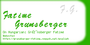fatime grunsberger business card